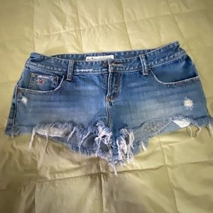 Hollister cut off jean shorts